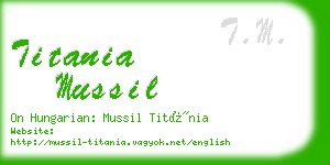 titania mussil business card